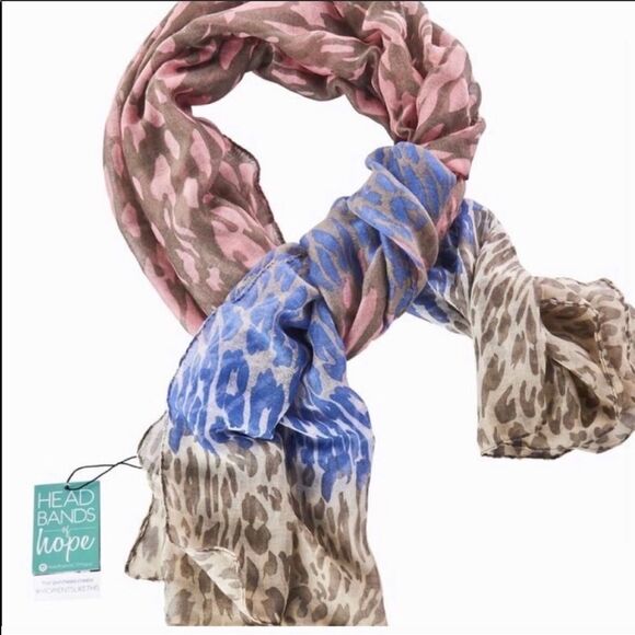 Headbands of Hope Pink & Blue Animal Print Scarf - Picture 3 of 8